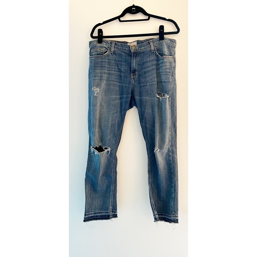 CURRENT ELLIOTT The Cropped Straight Borrego Destroy with Release Hem 33